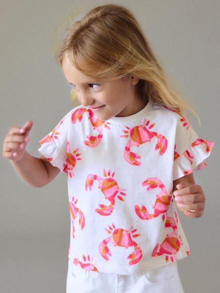 Mayoral Camiseta m/c Estampada 26-03018-029 Crd-Geranio [1]