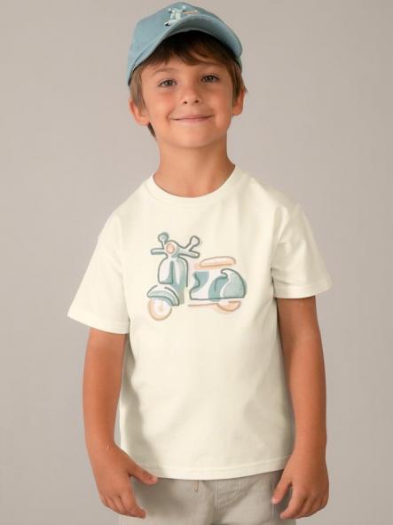 Mayoral Camiseta m/c Bordado 26-03060-072 Nata [1]