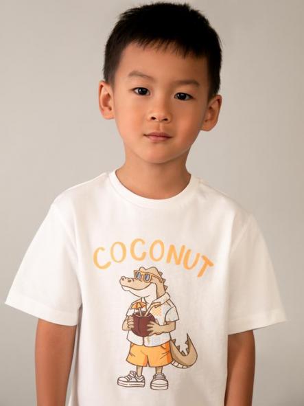 Mayoral Camiseta m/c "Crocodile" 26-03062-030 Nata