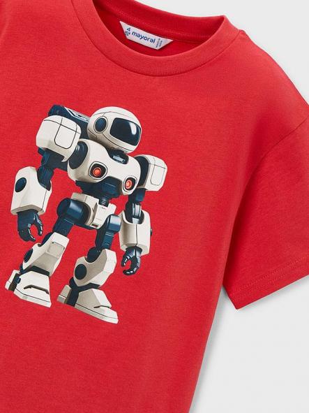 Mayoral Camiseta m/c Robot 26-03066-043 Tomate [4]