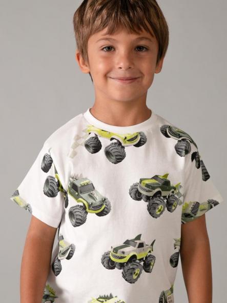 Mayoral Camiseta m/c Estampada 26-03068-067 Coches [1]