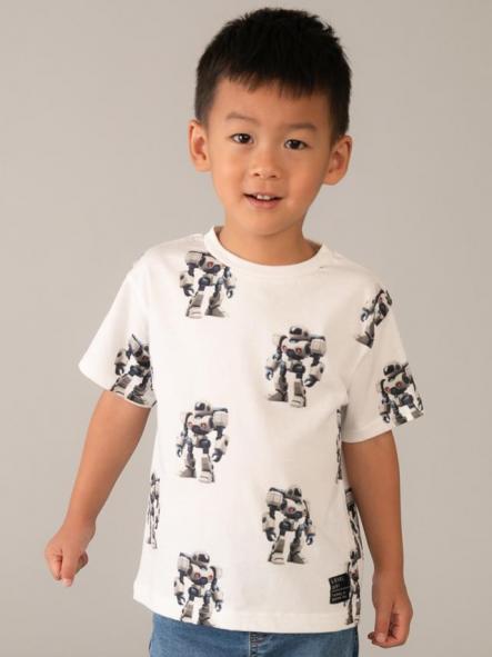 Mayoral Camiseta m/c Estampada 26-03068-068 Robots [1]