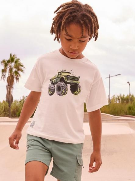 Mayoral Camiseta m/c Truck 26-03069-048 Nata