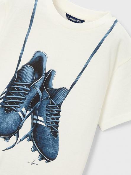 Mayoral Camiseta m/c Zapatillas 26-03075-074 Nata [3]