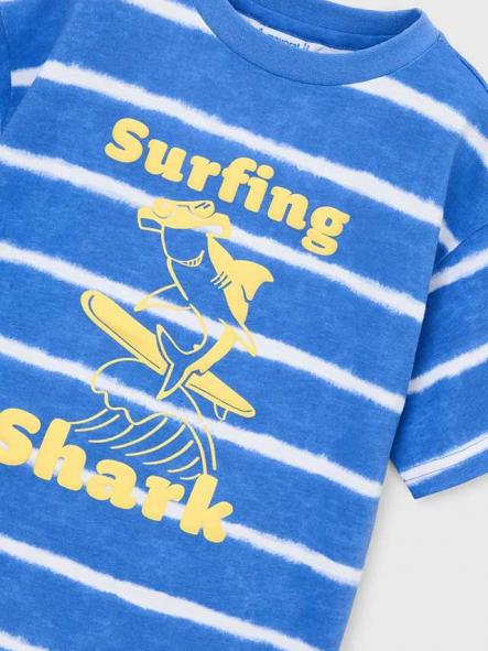 Mayoral Camisa m/c  Rayas Estampadas 26-03082-076 Azul [3]