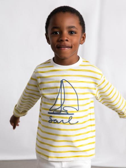 Mayoral Camiseta m/l Rayas 26-03083-015 Oliva