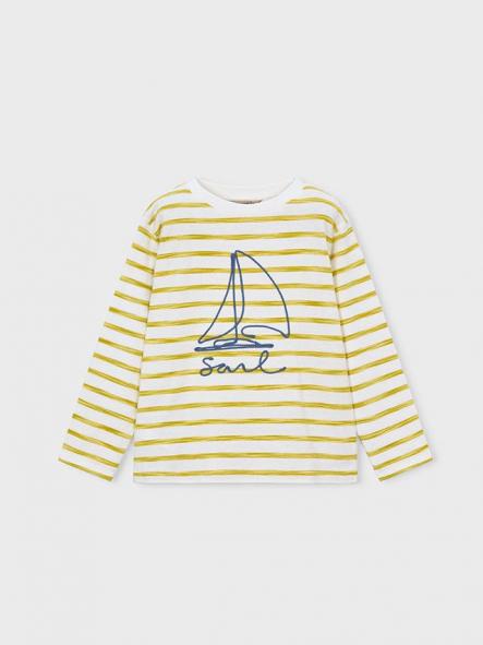 Mayoral Camiseta m/l Rayas 26-03083-015 Oliva [3]