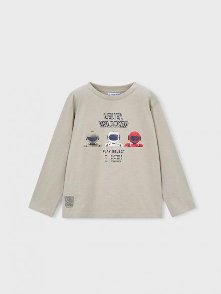 Mayoral Camiseta m/l Robots 26-03084-019 Piedra [2]