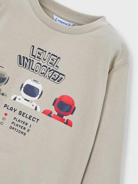 Mayoral Camiseta m/l Robots 26-03084-019 Piedra [4]
