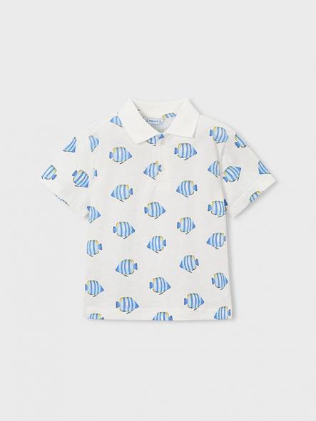 Mayoral Polo m/c Estampado 26-03104-086 Bco-Azul [2]