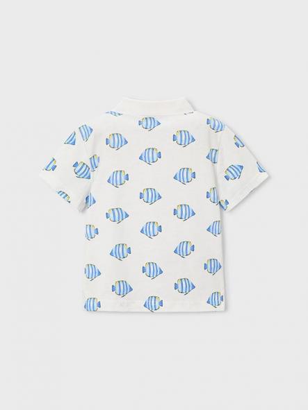 Mayoral Polo m/c Estampado 26-03104-086 Bco-Azul [3]