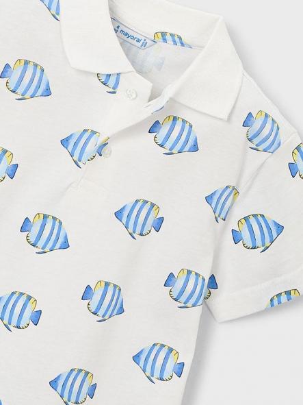 Mayoral Polo m/c Estampado 26-03104-086 Bco-Azul [4]