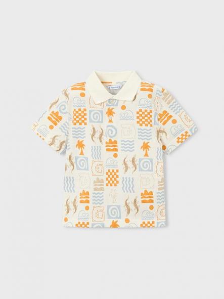 Mayoral Polo m/c Estampado 26-03104-087 Nata-Peach [3]