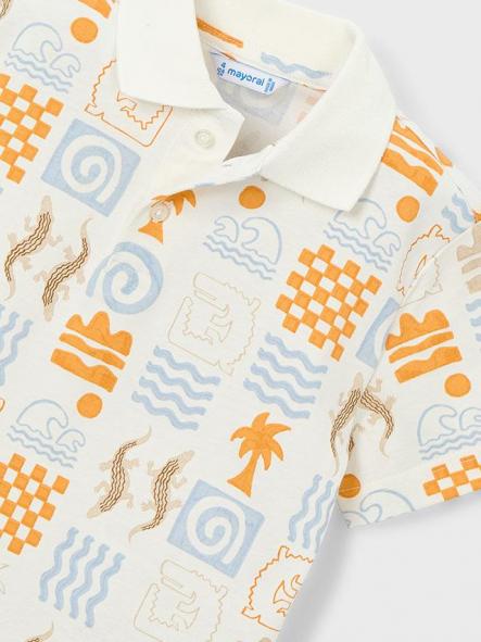 Mayoral Polo m/c Estampado 26-03104-087 Nata-Peach [5]