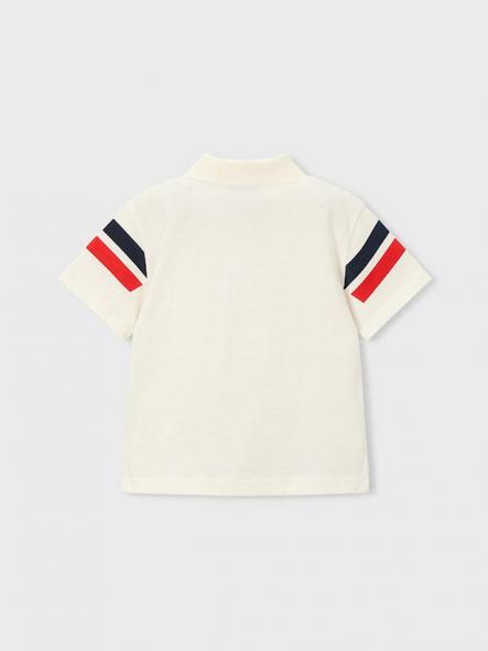 Mayoral Polo m/c Bandas 26-03107-037 Nata-Tomate [4]