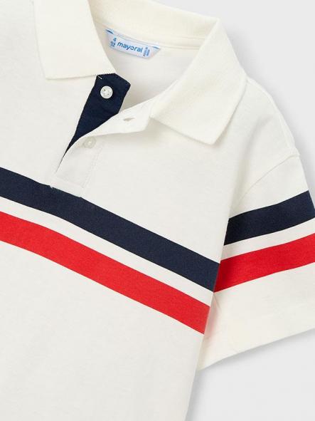 Mayoral Polo m/c Bandas 26-03107-037 Nata-Tomate [5]