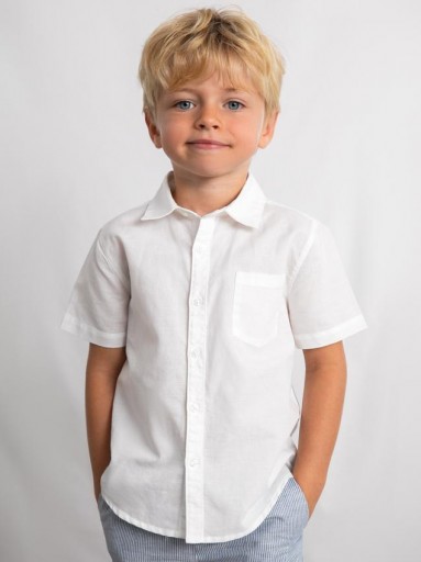 Mayoral Camisa m/c Lino 26-03112-010 Blanco