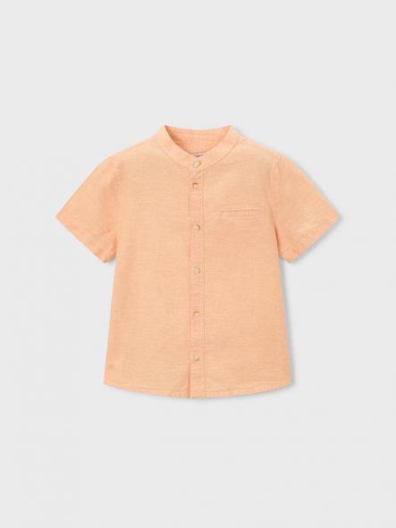 Mayoral Camisa m/c Cuello Mao Lino 26-03113-016 Peach [1]