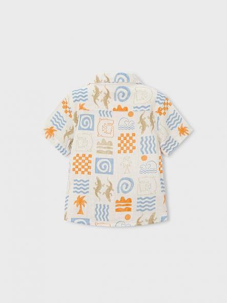 Mayoral Camisa m/c  Estampada 26-03115-025 Nata-Peach [2]