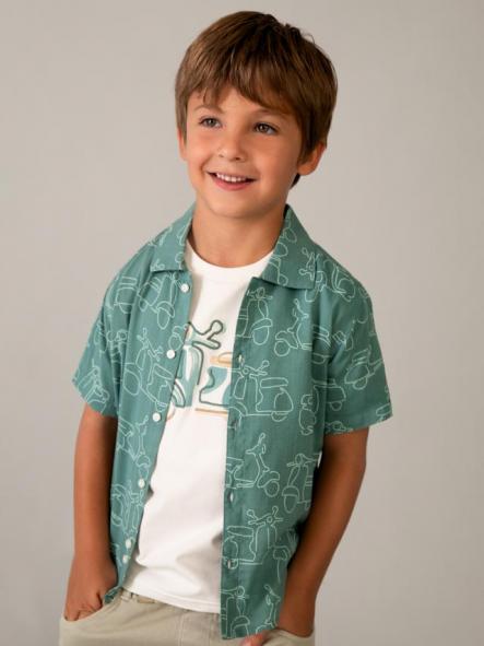 Mayoral Camisa m/c  Estampada 26-03115-026 Alga