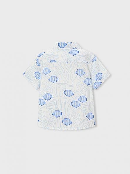 Mayoral Camisa m/c  Estampada 26-03115-027 Bco-Azul [4]