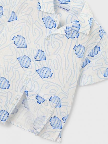 Mayoral Camisa m/c  Estampada 26-03115-027 Bco-Azul [5]