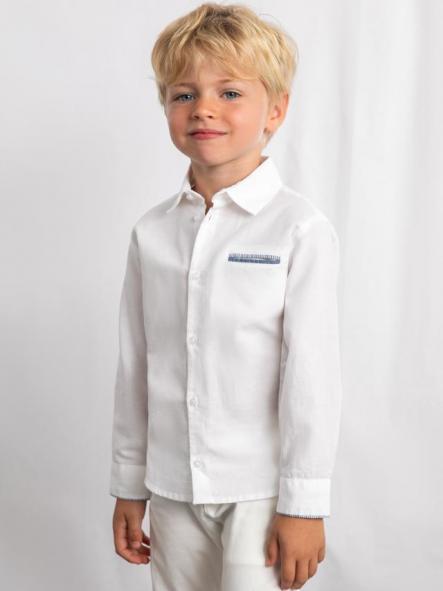 Mayoral Camisa m/l Lino Vestir 26-03117-076 Blanco