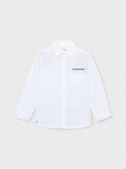 Mayoral Camisa m/l Lino Vestir 26-03117-076 Blanco [2]