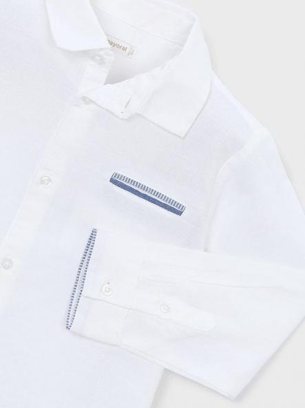 Mayoral Camisa m/l Lino Vestir 26-03117-076 Blanco [4]