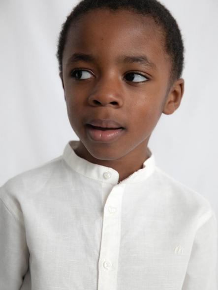 Mayoral Camisa m/l Cuello Mao Lino 26-03118-030 Nata [1]