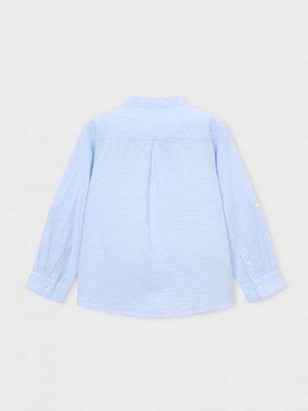 Mayoral Camisa m/l Cuello Mao Lino 26-03118-031 Celeste [2]