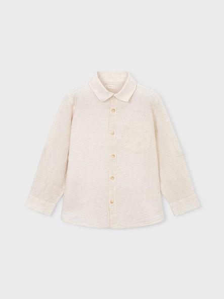 Mayoral Camisa m/c Lino Cuello camisero 26-03119-035 Avena Mez [3]