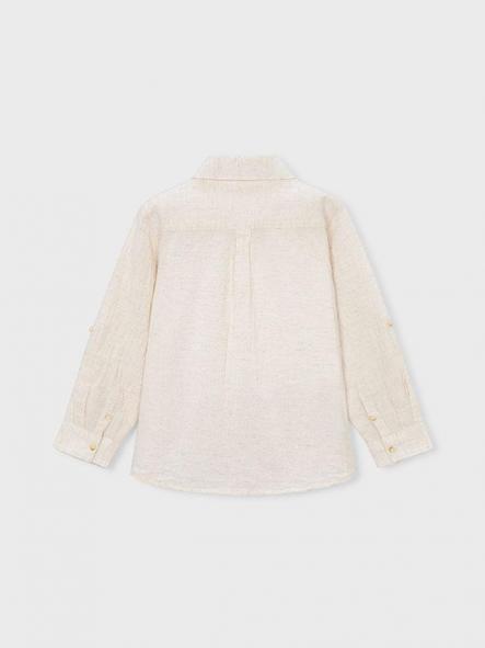 Mayoral Camisa m/c Lino Cuello camisero 26-03119-035 Avena Mez [4]