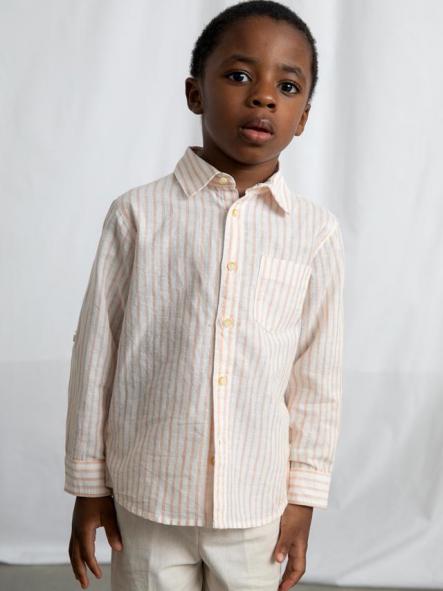 Mayoral Camisa m/c Lino Cuello camisero 26-03119-036 Peach [2]