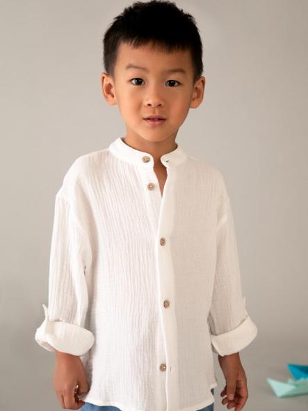 Mayoral Camisa m/l  Cuello Bambula 26-03120-033 Menta