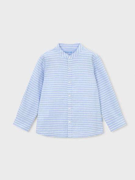 Mayoral Camisa m/l  Cuello Mao Rayas 26-03121-042 Cielo [1]
