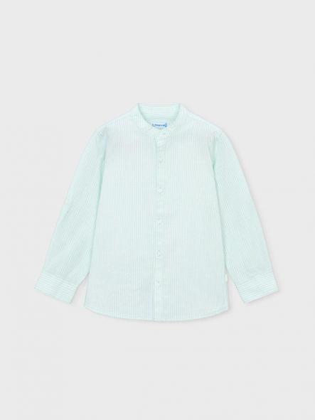 Mayoral Camisa m/l  Cuello Mao Rayas 26-03121-043 Menta [1]