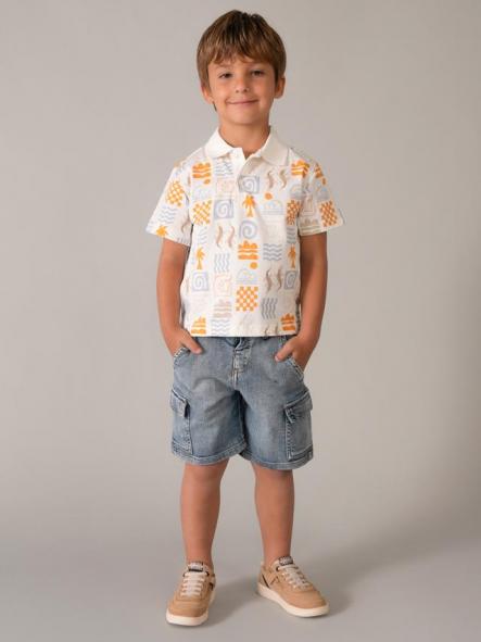 Mayoral Super Bermuda Denim Cargo 26-03206-026 Claro [2]