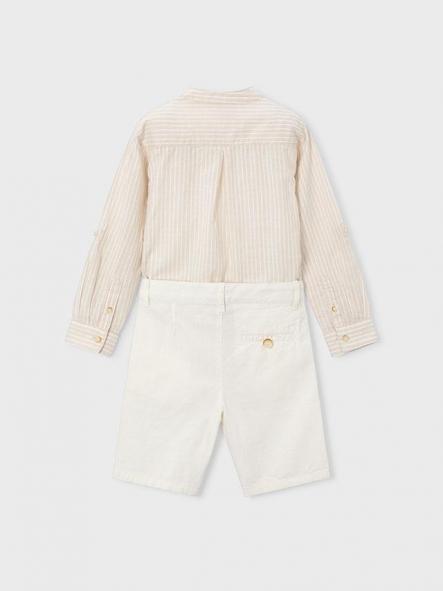 Mayoral Conjunto Bermuda Lino Suiting 26-03216-011 Avena [3]