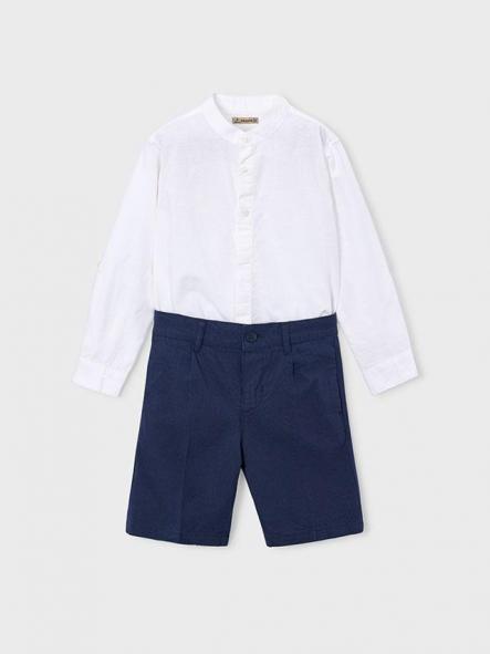 Mayoral Conjunto Bermuda Lino Suiting 26-03216-012 Atlantico 