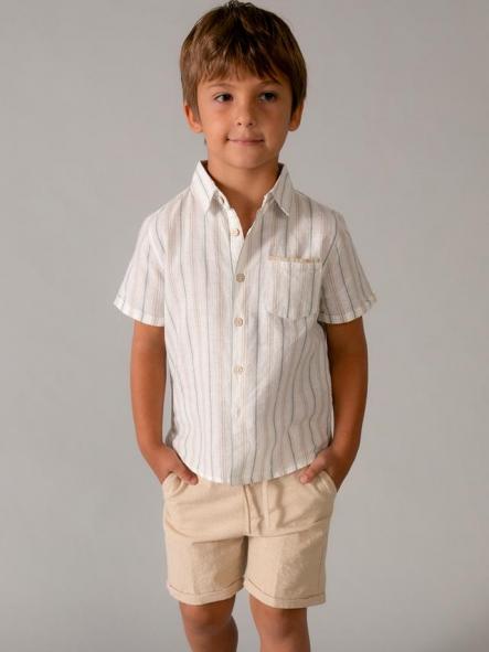 Mayoral Conjunto Bermuda Lino Suiting 26-03217-016 Mocca