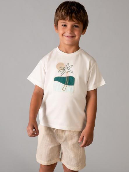Mayoral Conjunto Bermuda Seersucker 26-03218-045 Mocca