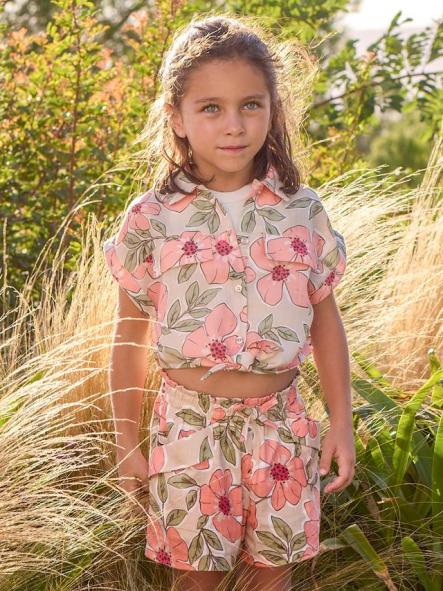 Mayoral Pantalon Corto Estampado 26-03221-063 Mandarina