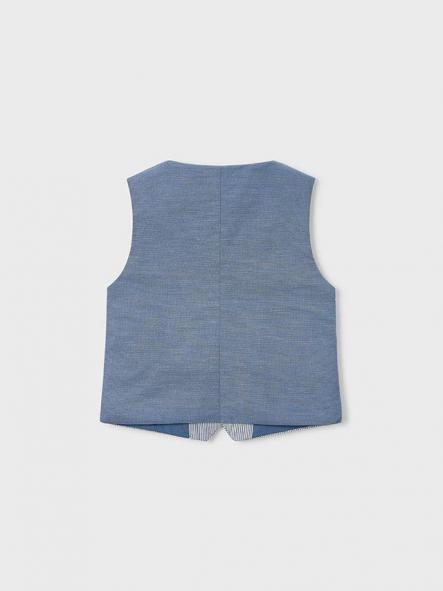 Mayoral Chaleco Lino Suiting 26-03379-025 Añil rayas [2]