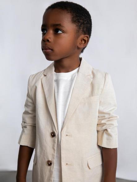 Mayoral Chaqueta Lino Suiting 26-03437-047 Avena Cuad