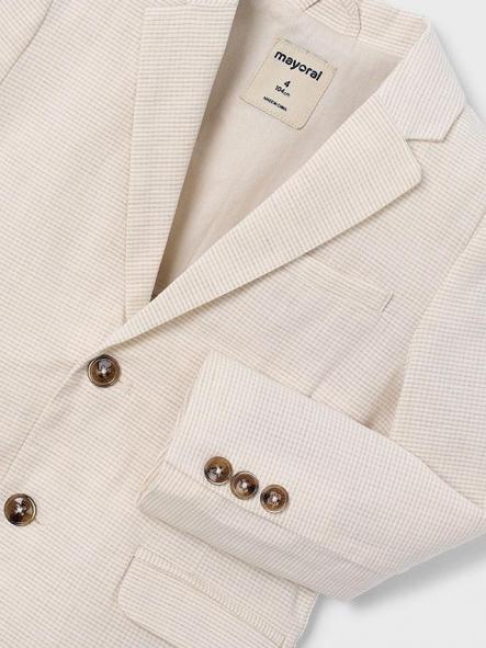 Mayoral Chaqueta Lino Suiting 26-03437-047 Avena Cuad [4]