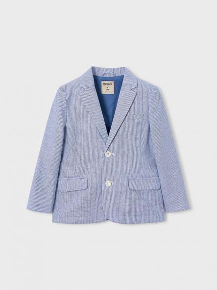 Mayoral Chaqueta Lino Suiting 26-03437-049 Añil rayas [2]