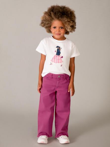 Mayoral Pantalon Sarga Wide Leg 26-03588-026 Petalo