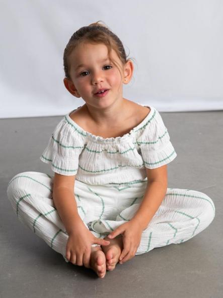 Mayoral Conjunto Pantalon Largo rayas 26-03593-058 Crd Menta