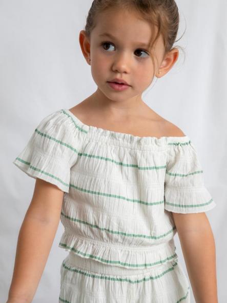 Mayoral Conjunto Pantalon Largo rayas 26-03593-058 Crd Menta [1]